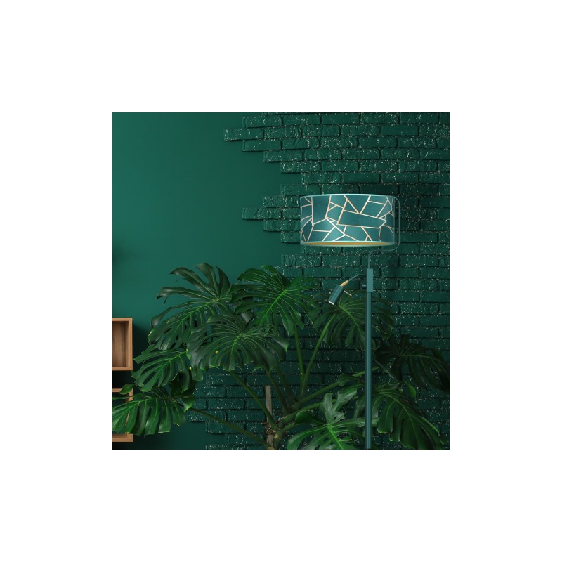 Lampa podłogowa ZIGGY GREEN Gold/Bottle 1xE27 +        1x mini GU10