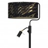 Lampa stojąca SENSO Black/Gold 1xE27 + 1x mini GU10