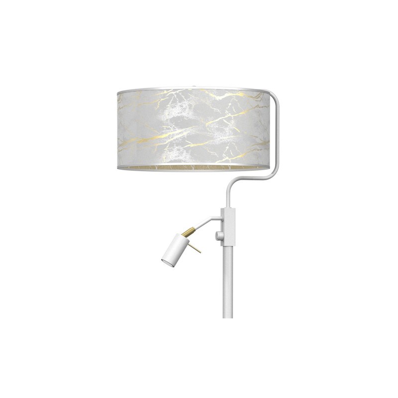 Lampa podłogowa SENSO White/Gold 1xE27 + 1x mini GU10