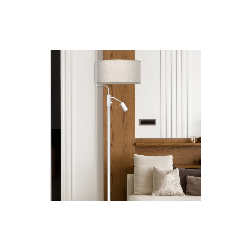 Lampa podłogowa LINO BIEL / LEN 1xE27 + 1x mini GU10