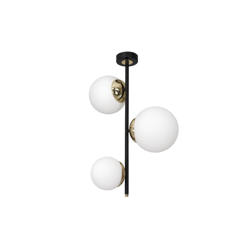 Lampa sufitowa SPARTA BLACK / GOLD 3xE14