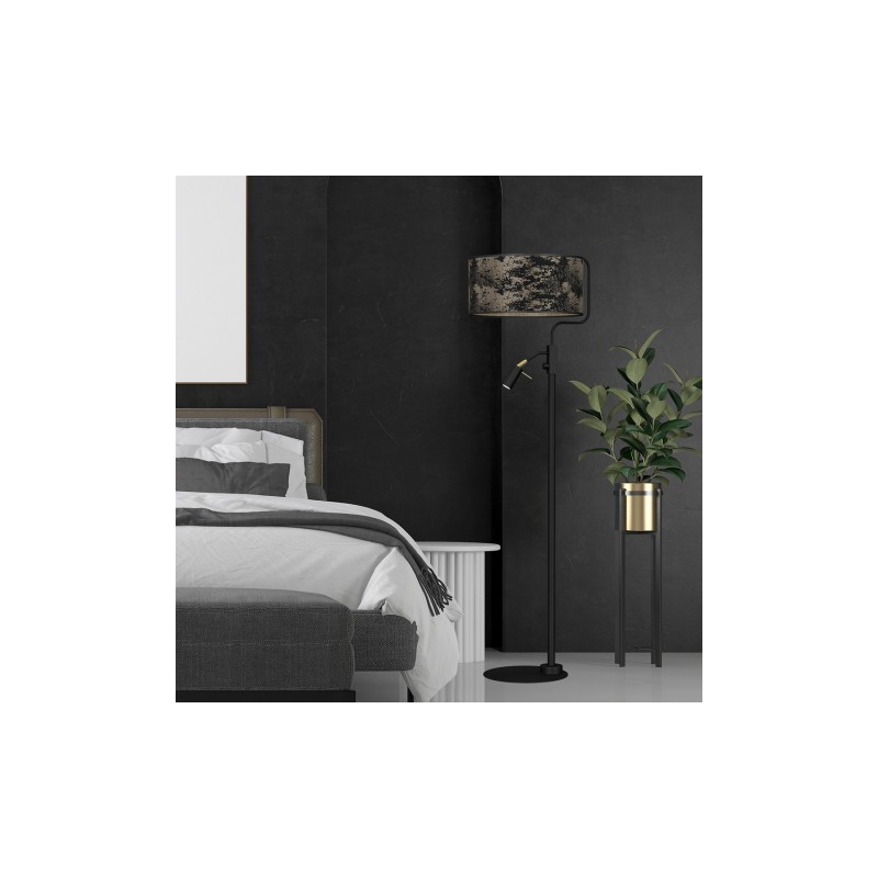 Lampa podłogowa SATINO GOLD 1xE27 + 1x mini GU10