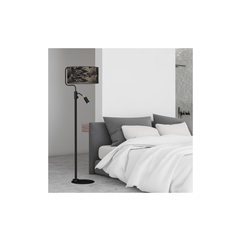 Lampa podłogowa SATINO GOLD 1xE27 + 1x mini GU10
