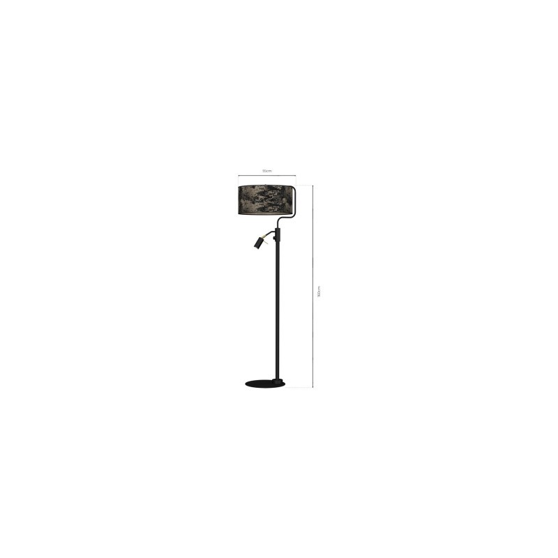 Lampa podłogowa SATINO GOLD 1xE27 + 1x mini GU10