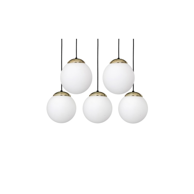 Lampa wisząca SPARTA BLACK / GOLD 5xE14