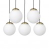 Lampa wisząca SPARTA BLACK / GOLD 5xE14