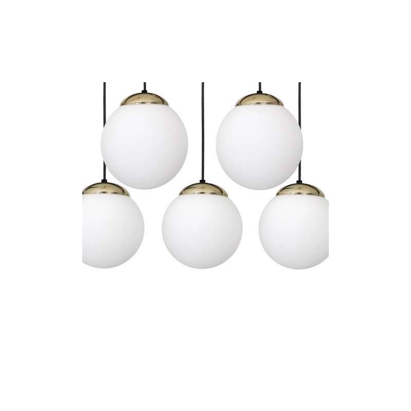 Lampa wisząca SPARTA BLACK / GOLD 5xE14