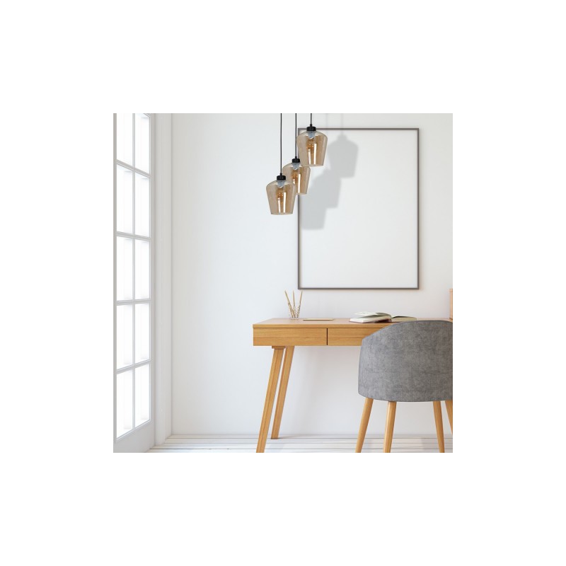 Lampa wisząca SANTIAGO AMBER 3xE27
