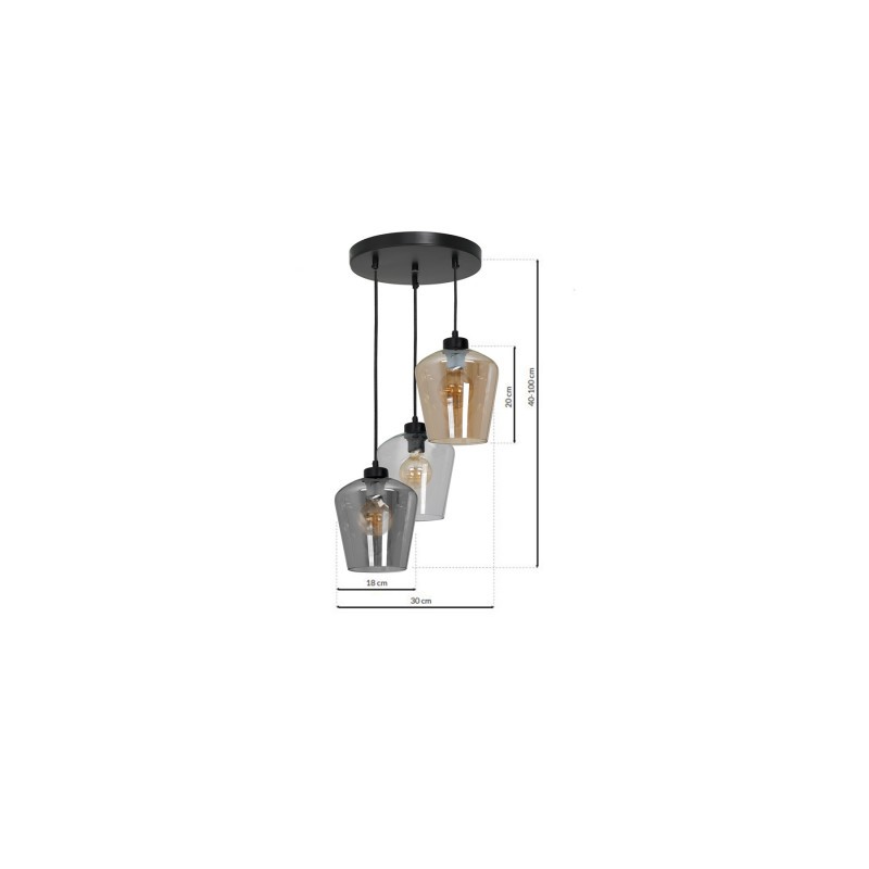 Lampa wisząca SANTIAGO MIX 3xE27