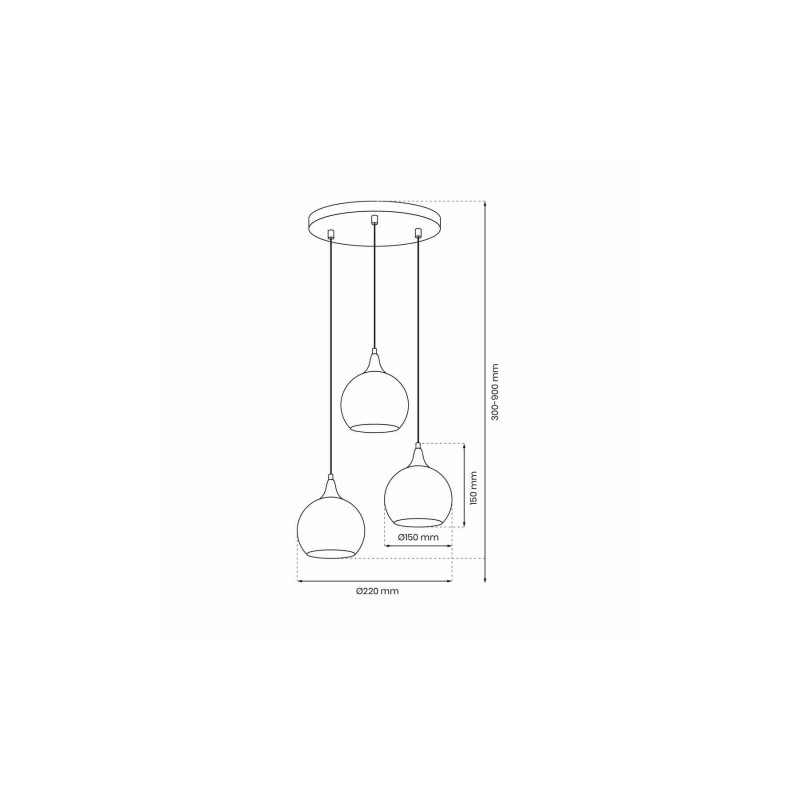 Lampa wisząca PALLA GOLD 3xE27