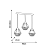 Lampa wisząca CLIFF BLACK 3xE27