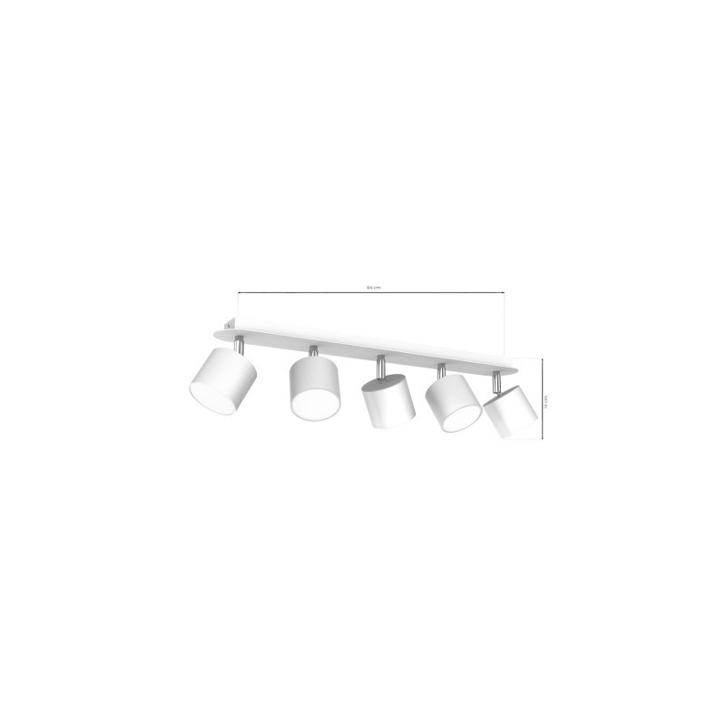 Lampa sufitowa DIXIE WHITE 5xGX53