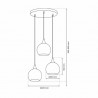 Lampa wisząca PALLA GOLD 3xE27