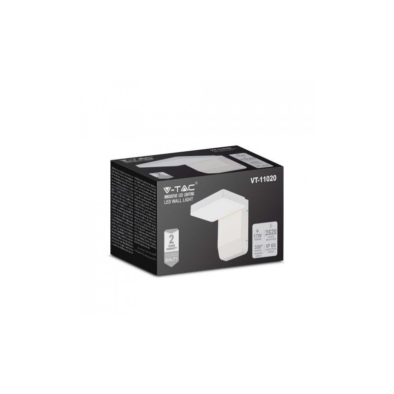 Projektor Oprawa Elewacyjna V-TAC 20W LED Biała IP65 VT-11020 3000K 2580lm