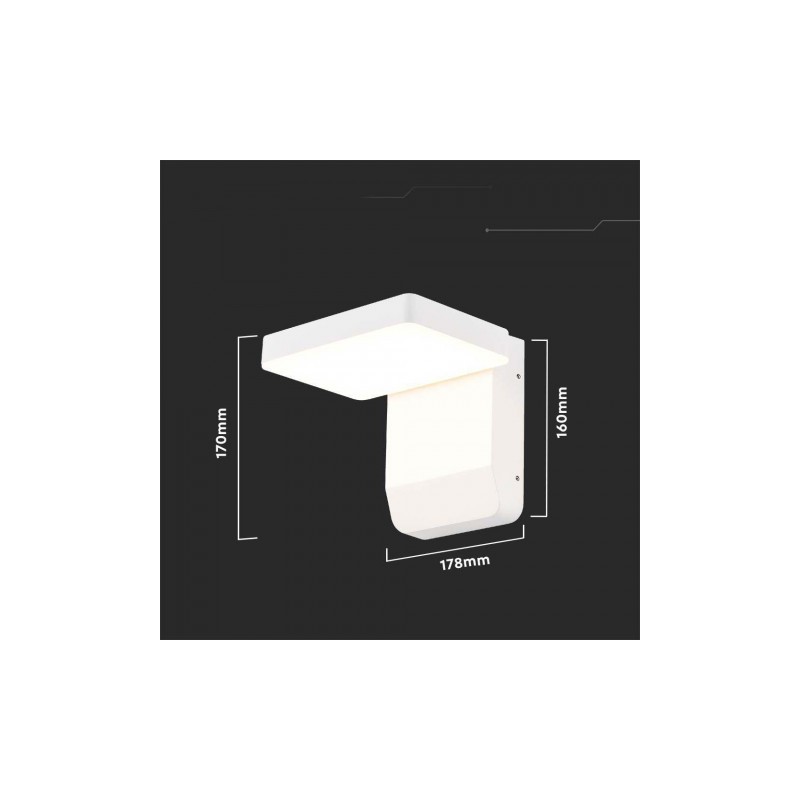 Projektor Oprawa Elewacyjna V-TAC 20W LED Biała IP65 VT-11020 3000K 2580lm
