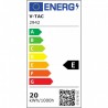 Projektor Oprawa Elewacyjna V-TAC 20W LED Biała IP65 VT-11020 3000K 2580lm