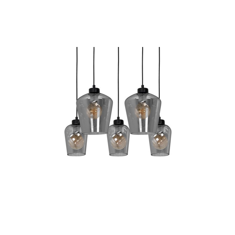 Lampa wisząca SANTIAGO SMOKED 5xE27