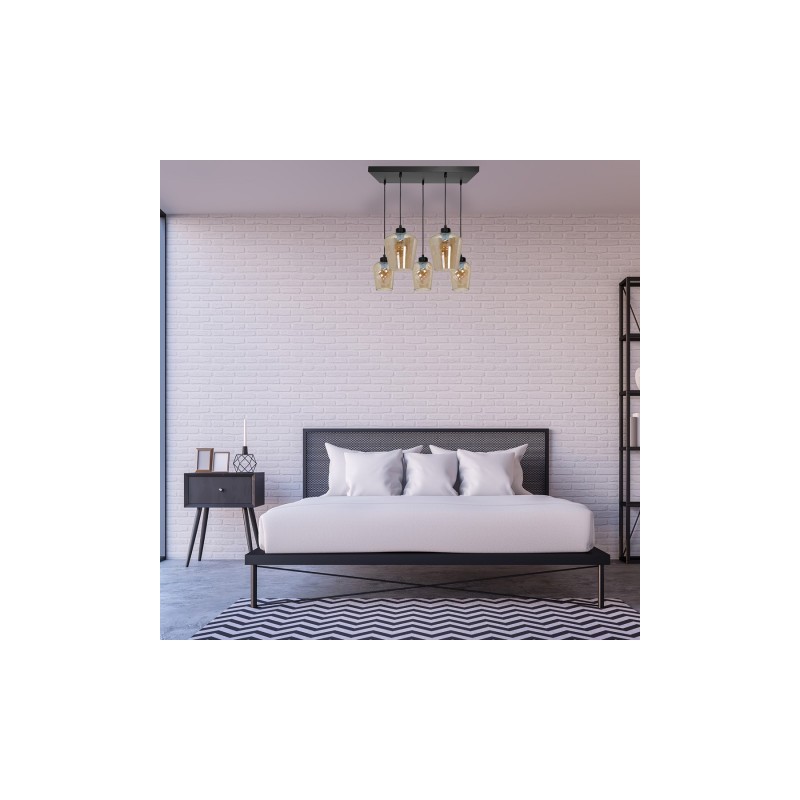 Lampa wisząca SANTIAGO AMBER 5xE27