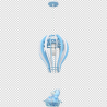 Lampa wisząca BALONIK BLUE 1xE27 60W