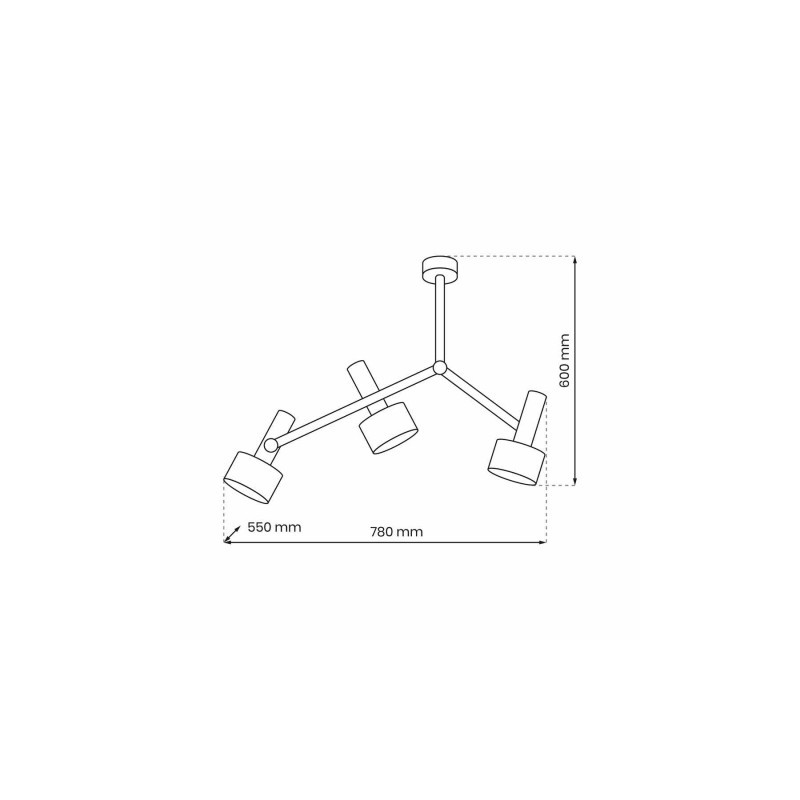 Lampa sufitowa LINTERNA 3xGX53