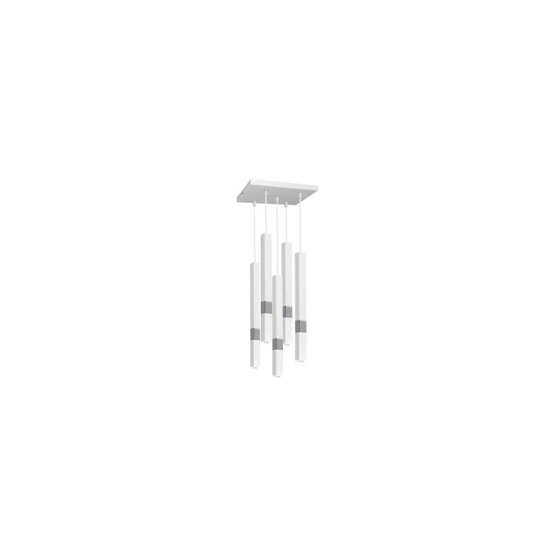 Lampa wisząca CASTRO WHITE / CHROME 5xG9
