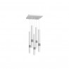 Lampa wisząca CASTRO WHITE / CHROME 5xG9