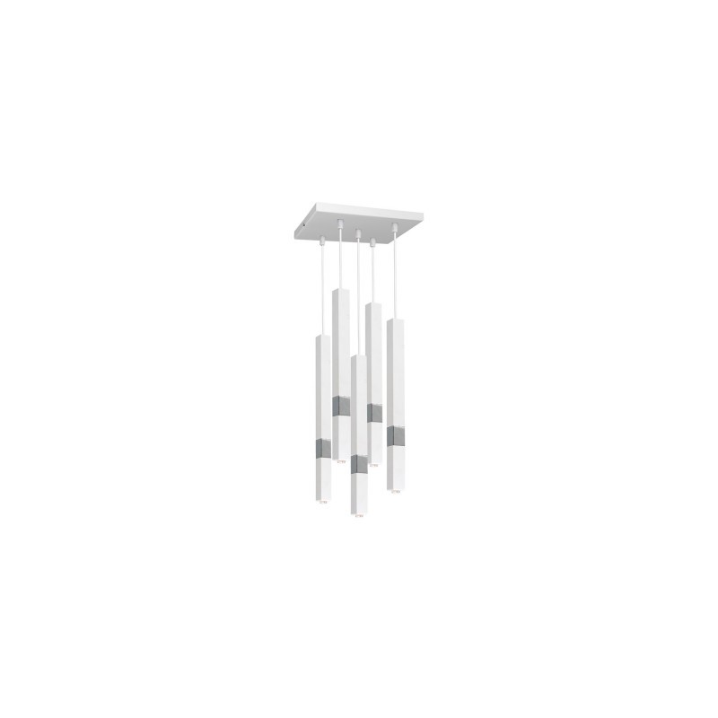 Lampa wisząca CASTRO WHITE / CHROME 5xG9