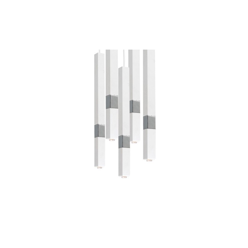 Lampa wisząca CASTRO WHITE / CHROME 5xG9