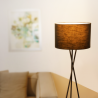 Lampa podłogowa metalowa E27 29 Czarna z czarnym kloszem