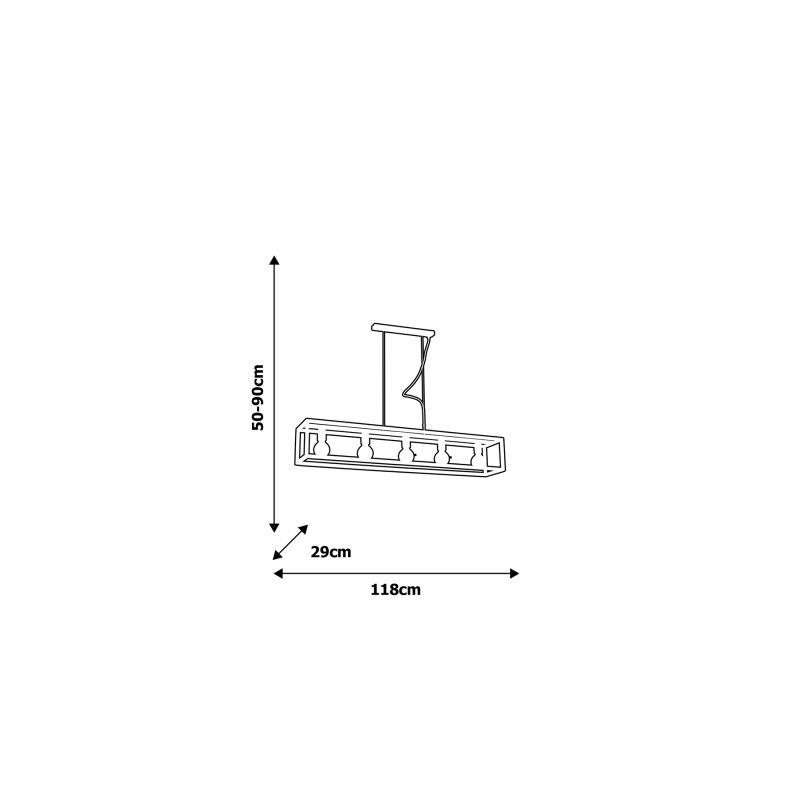 Lampa wisząca CAGE WHITE 5xE27