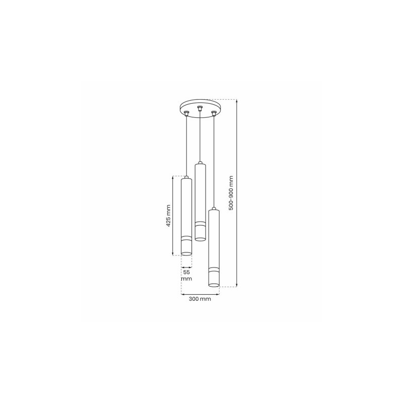 Lampa wisząca JOKER WHITE 3xGU10
