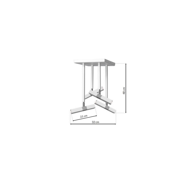 Lampa sufitowa CASTRO WHITE / CHROME 4xG9