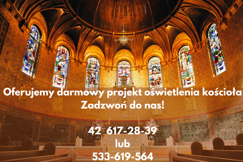 Darmowy projekt oświetlenia kościoła