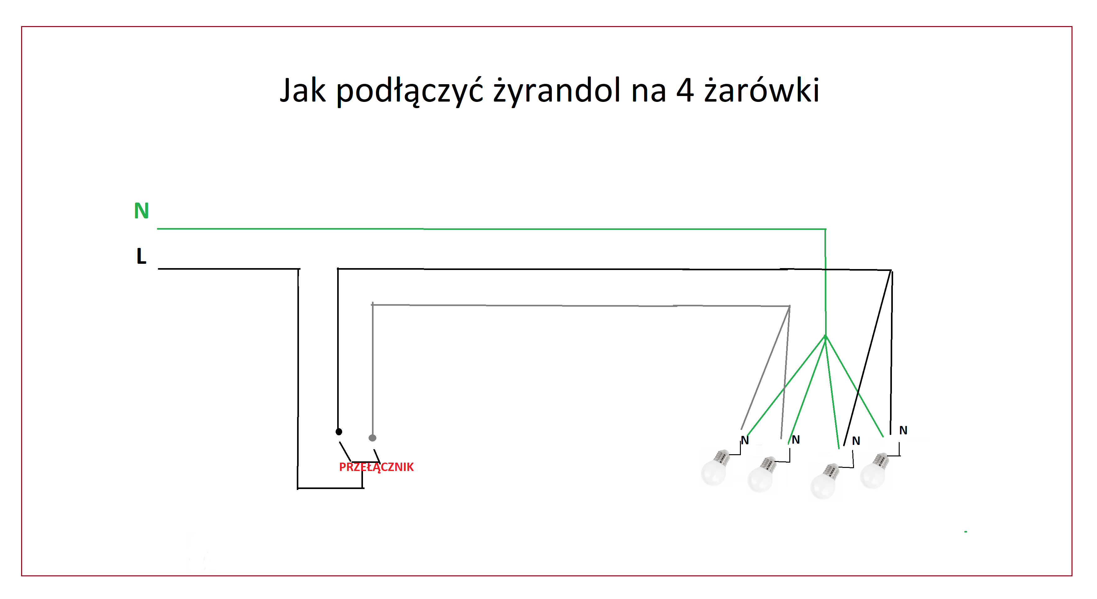 Jak podłączyć żyrandol na 4 żarówki