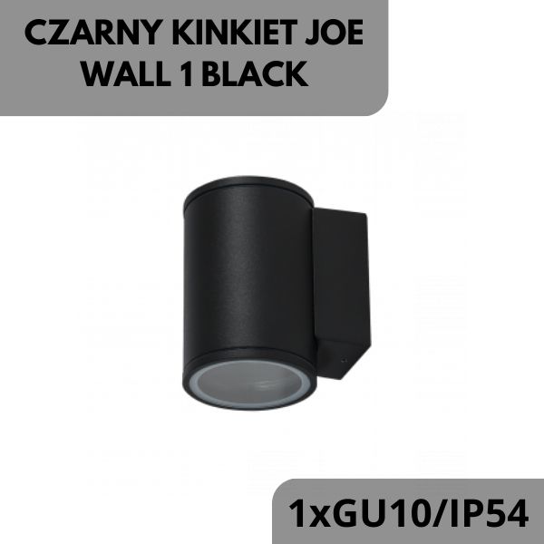 CZARNY KINKIET JOE WALL 1 BLACK