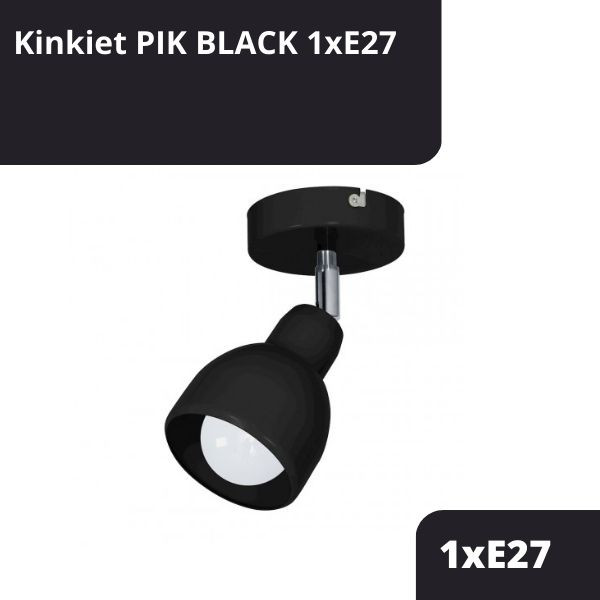 KINKIET PIK BLACK 1XE27