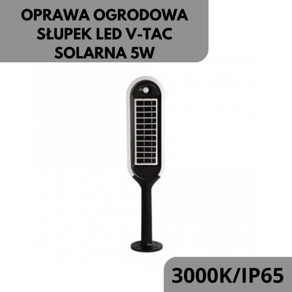 OPRAWA OGRODOWA LED V-TAC SOLARNA WBIJANA 2W IP65 VT-952 6400K 40LM 3 LATA GWARANCJI