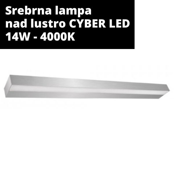 SREBRNA LAMPA NAD LUSTRO CYBER LED 14W - 4000K
