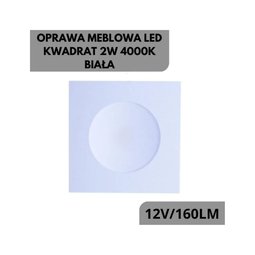 Oprawa Meblowa Led Kwadrat 2W 4000K Biała