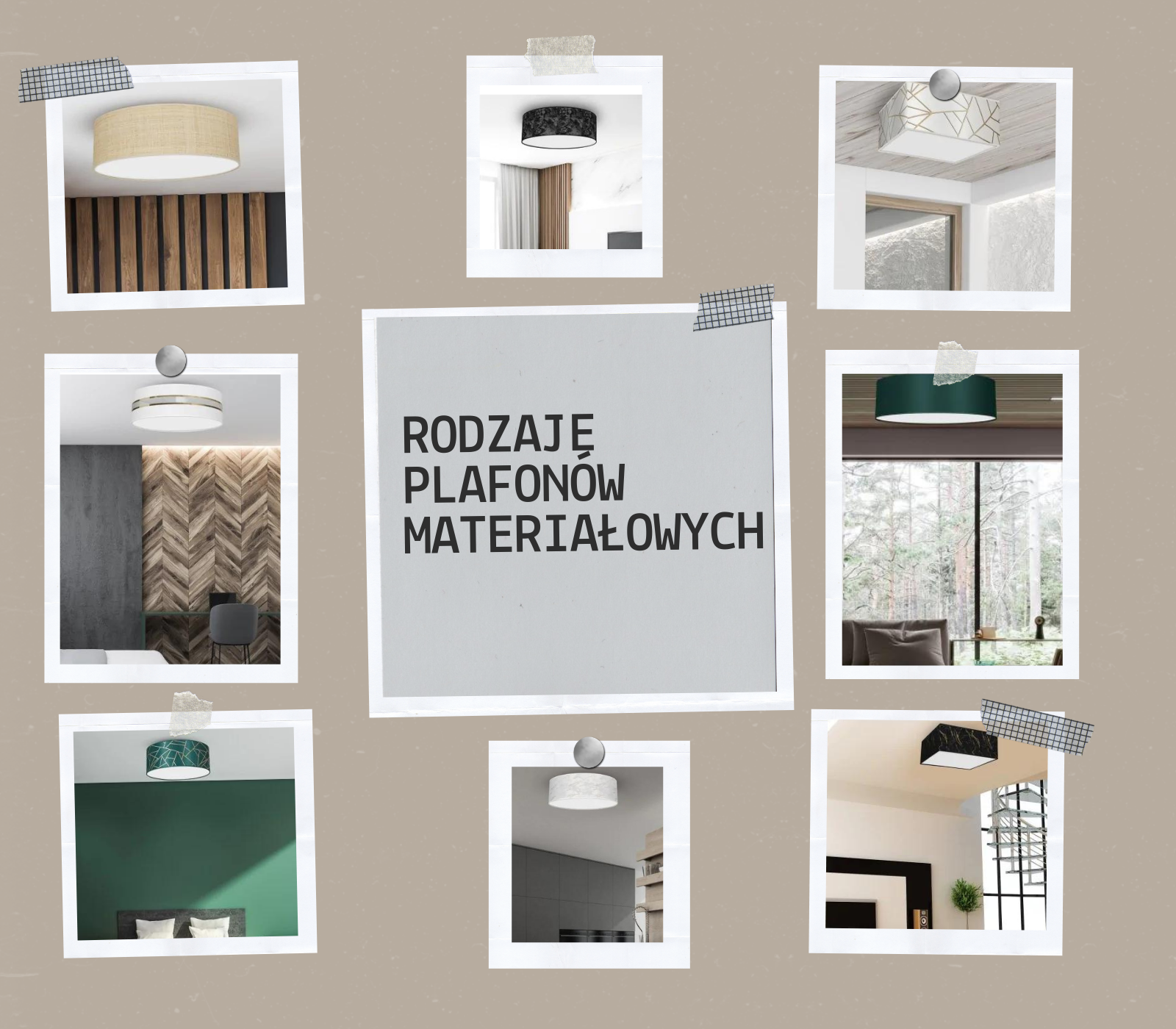 Rodzaje plafonów materiałowych