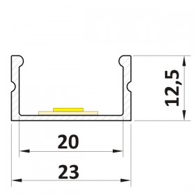 Profil LED nawierzchniowy P13-2