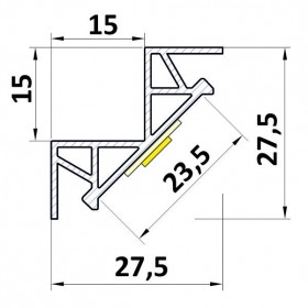 Profil LED wpuszczany P12-1