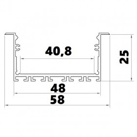 Profil LED architektoniczny P23-1