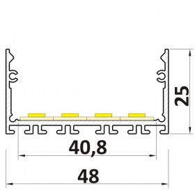 Profil LED nawierzchniowy P23-3