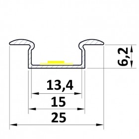 Profil LED wpuszczany P6-1