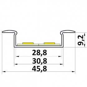Profil LED wpuszczany P14-1