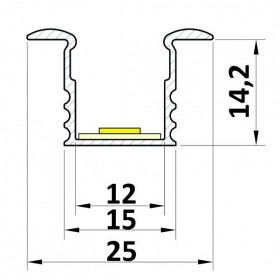 Profil LED wpuszczany P18-1