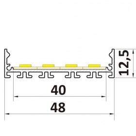 Profil LED nawierzchniowy P20-1