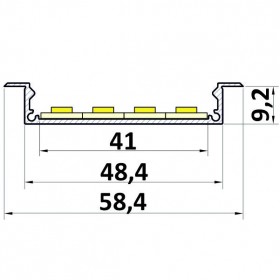 Profil LED wpuszczany P21-1