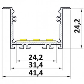 Profil LED wpuszczany P22-1